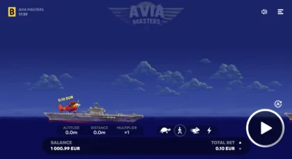 Gameplay screen with aircraft taking off
