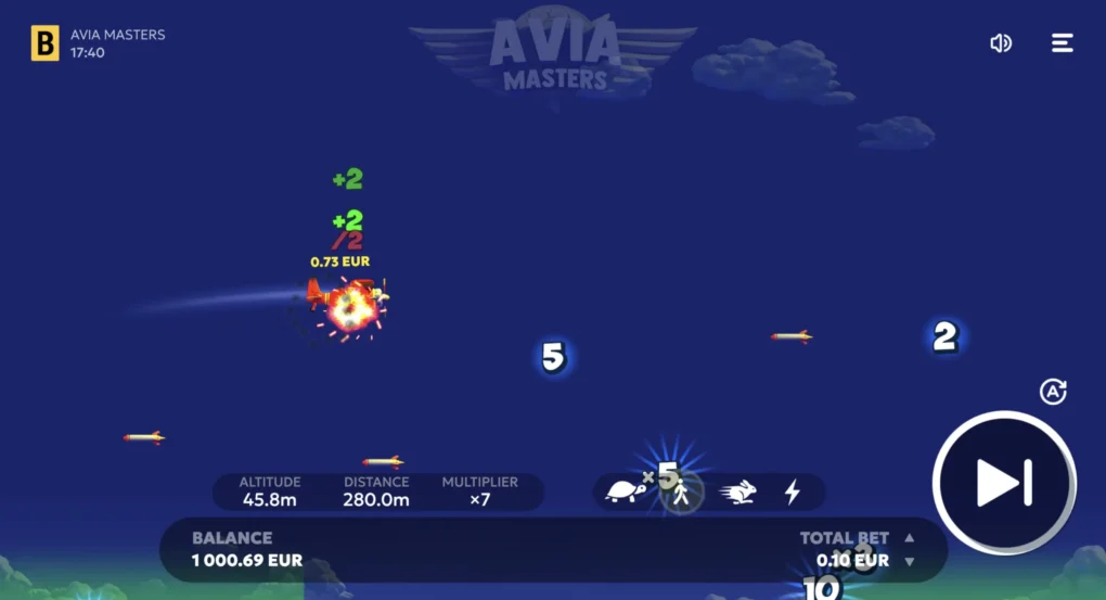 Сrash game with rising multiplier