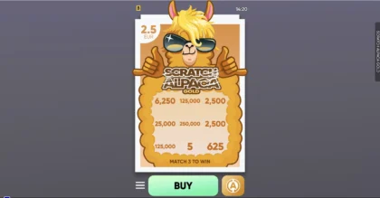 Scratch Alpaca Gold - 10
