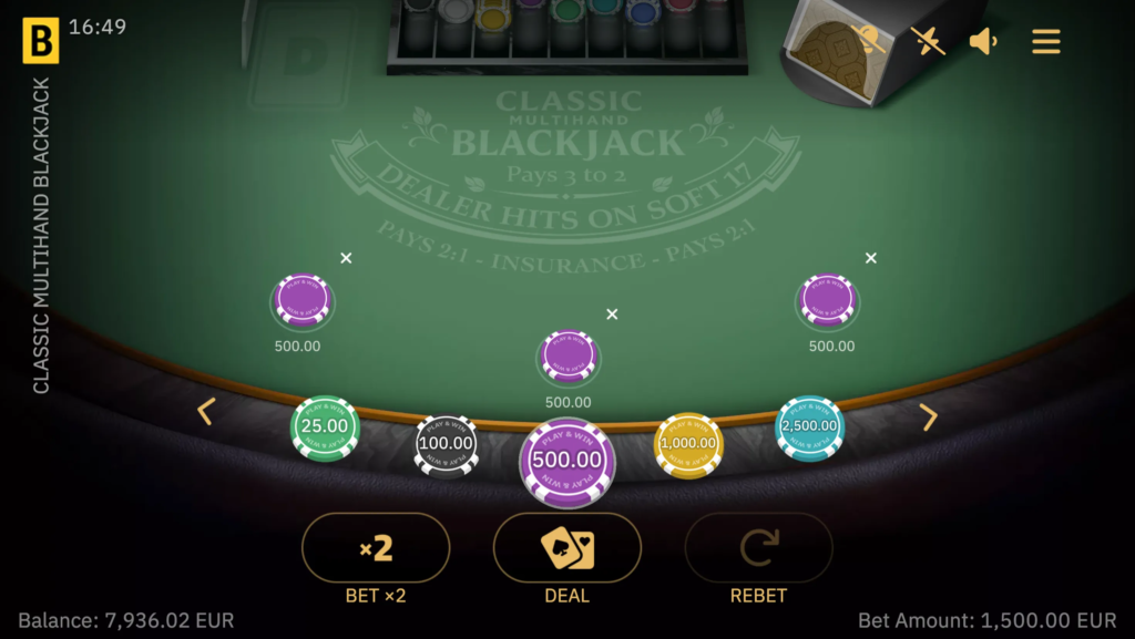 Classic Multihand Blackjack - 11