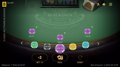 Classic Multihand Blackjack - 11