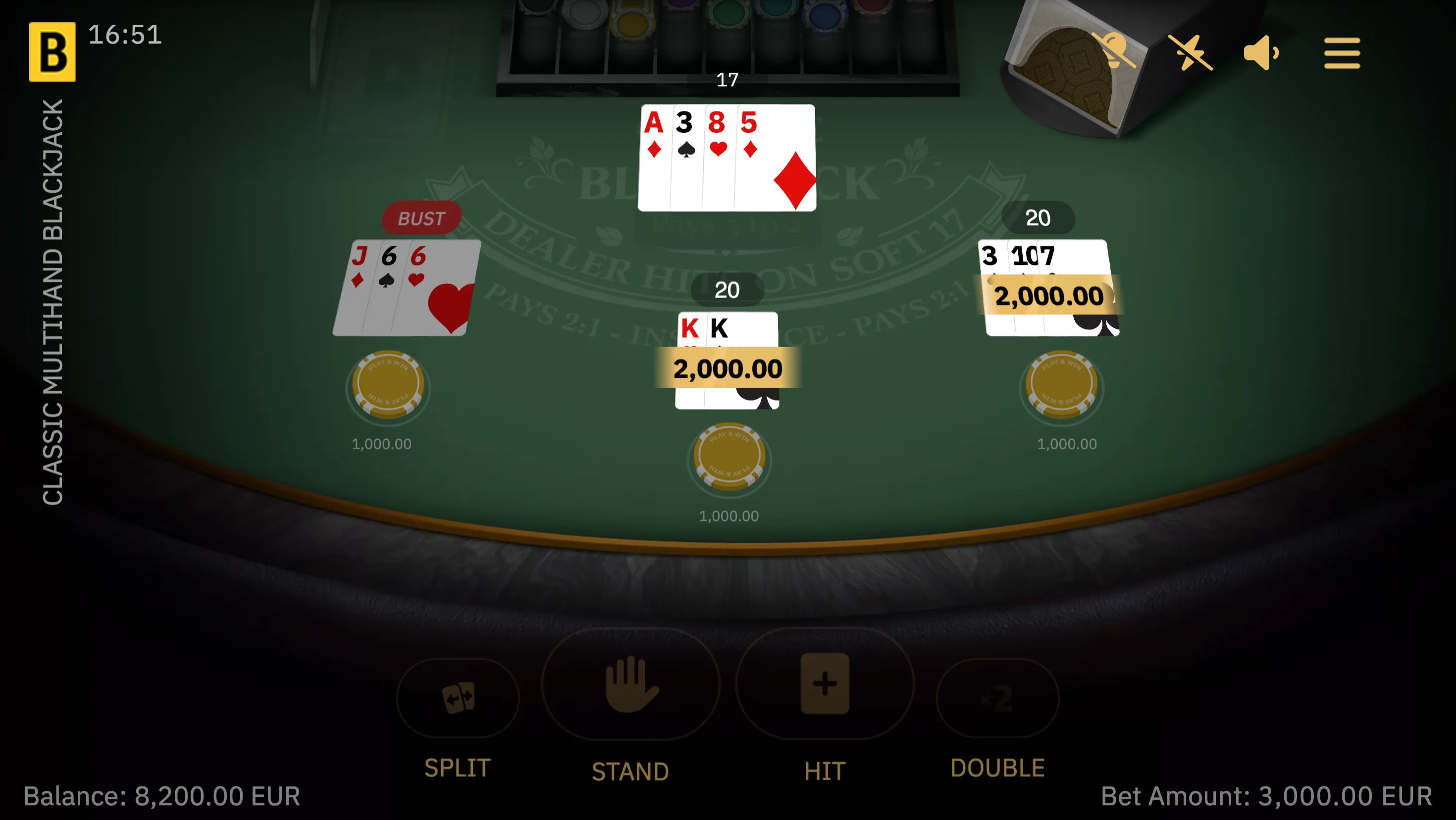 Classic Multihand Blackjack - 2