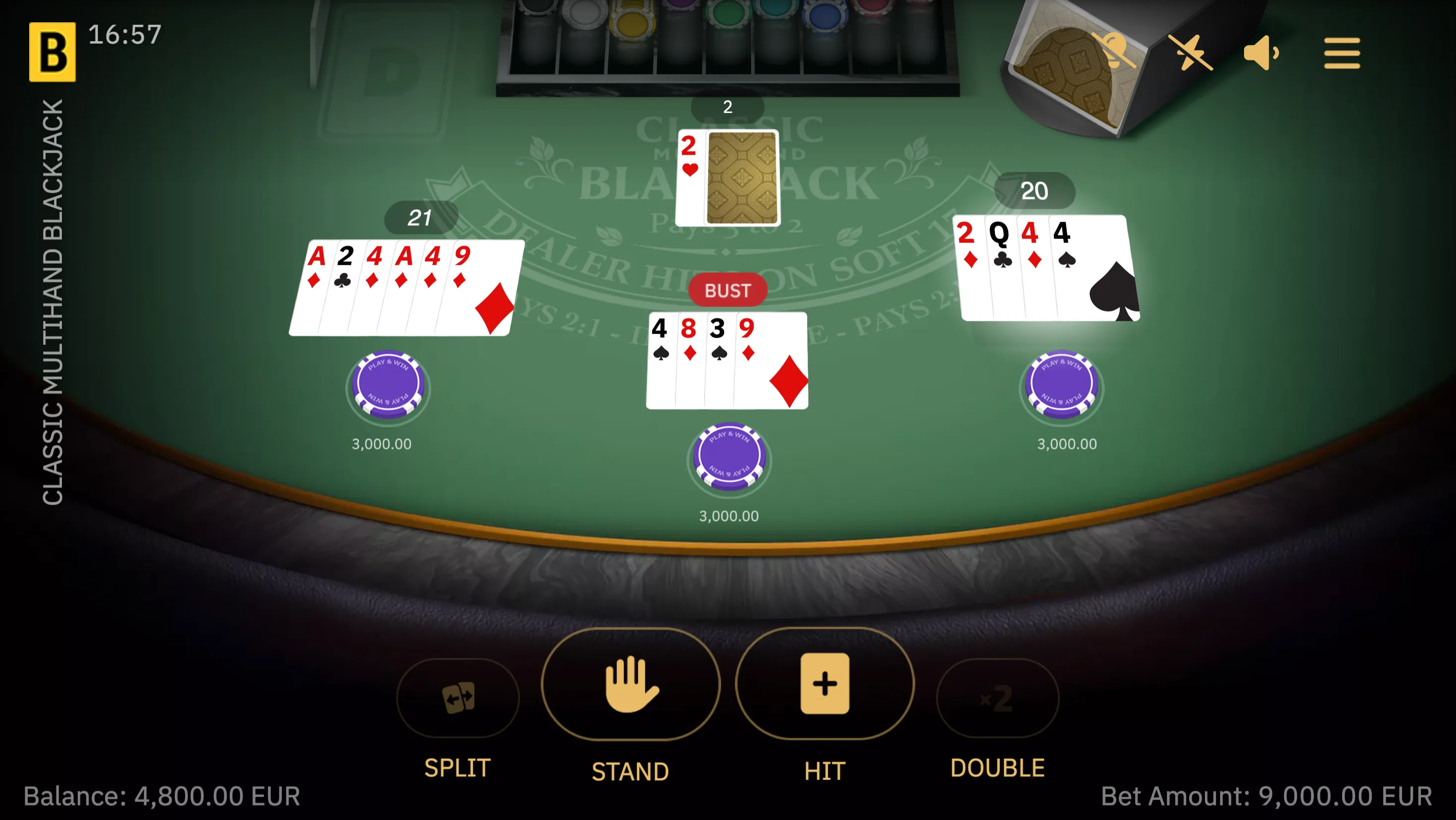 Classic Multihand Blackjack - 3