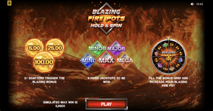 Blazing Fire Pots Hold & Spin - 10