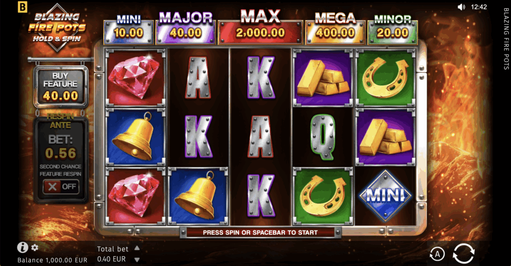 Blazing Fire Pots Hold & Spin - 8