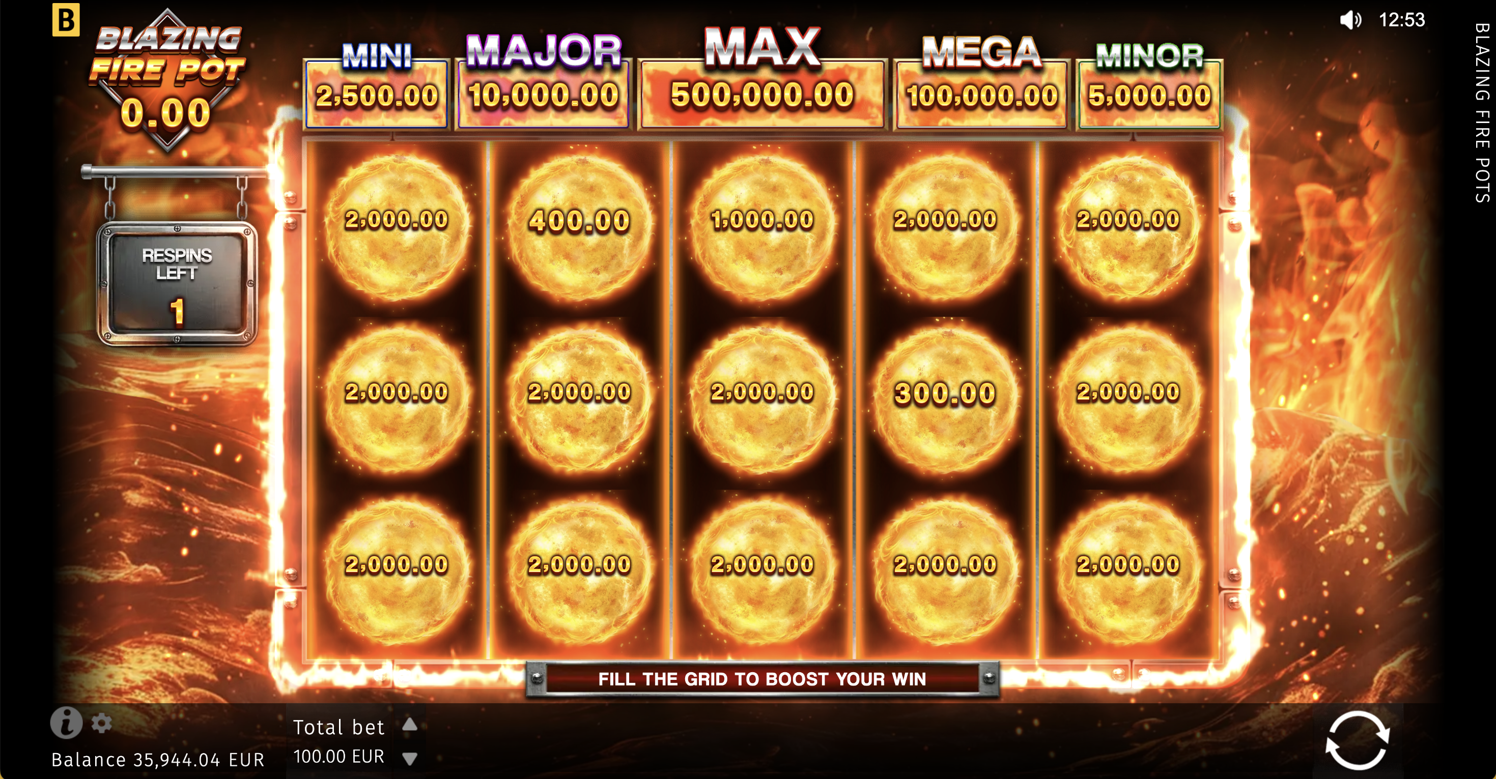 Blazing Fire Pots Hold & Spin - 7