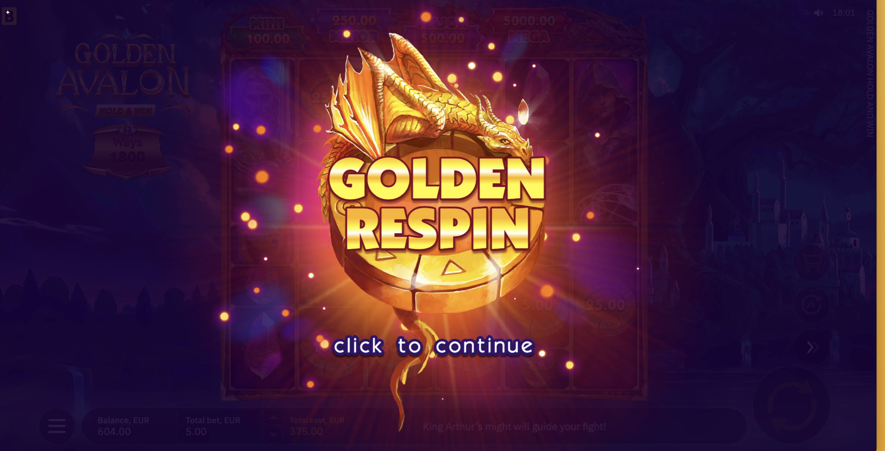 Golden Avalon Hold and Win - 5