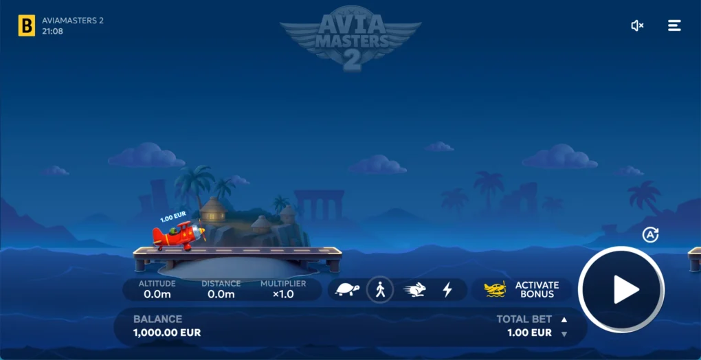 Aviamasters 2 crash game with rising multiplier