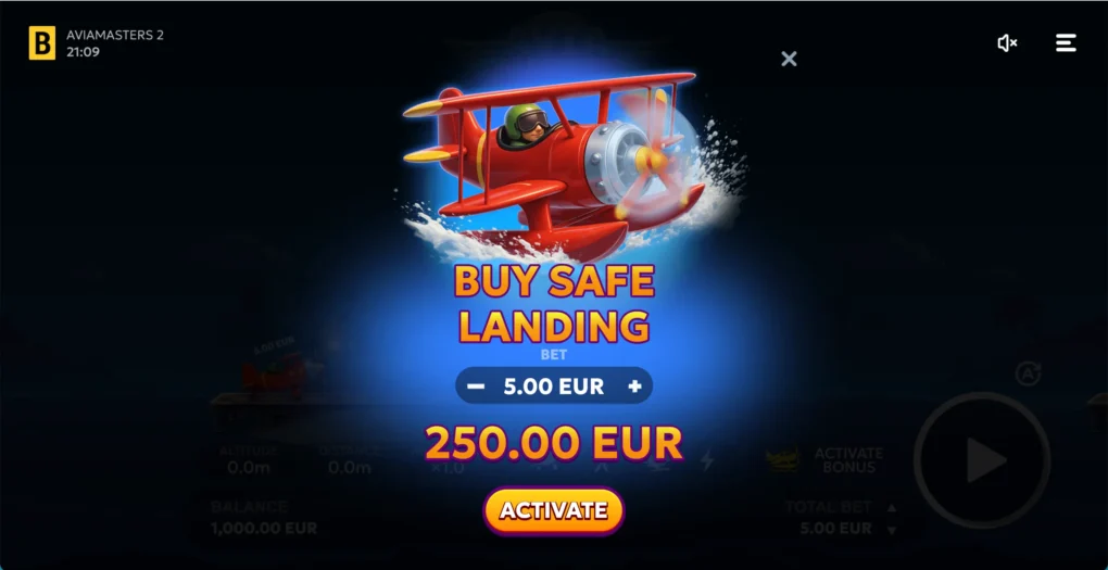 Aviamasters 2 safe landing bonus screen
