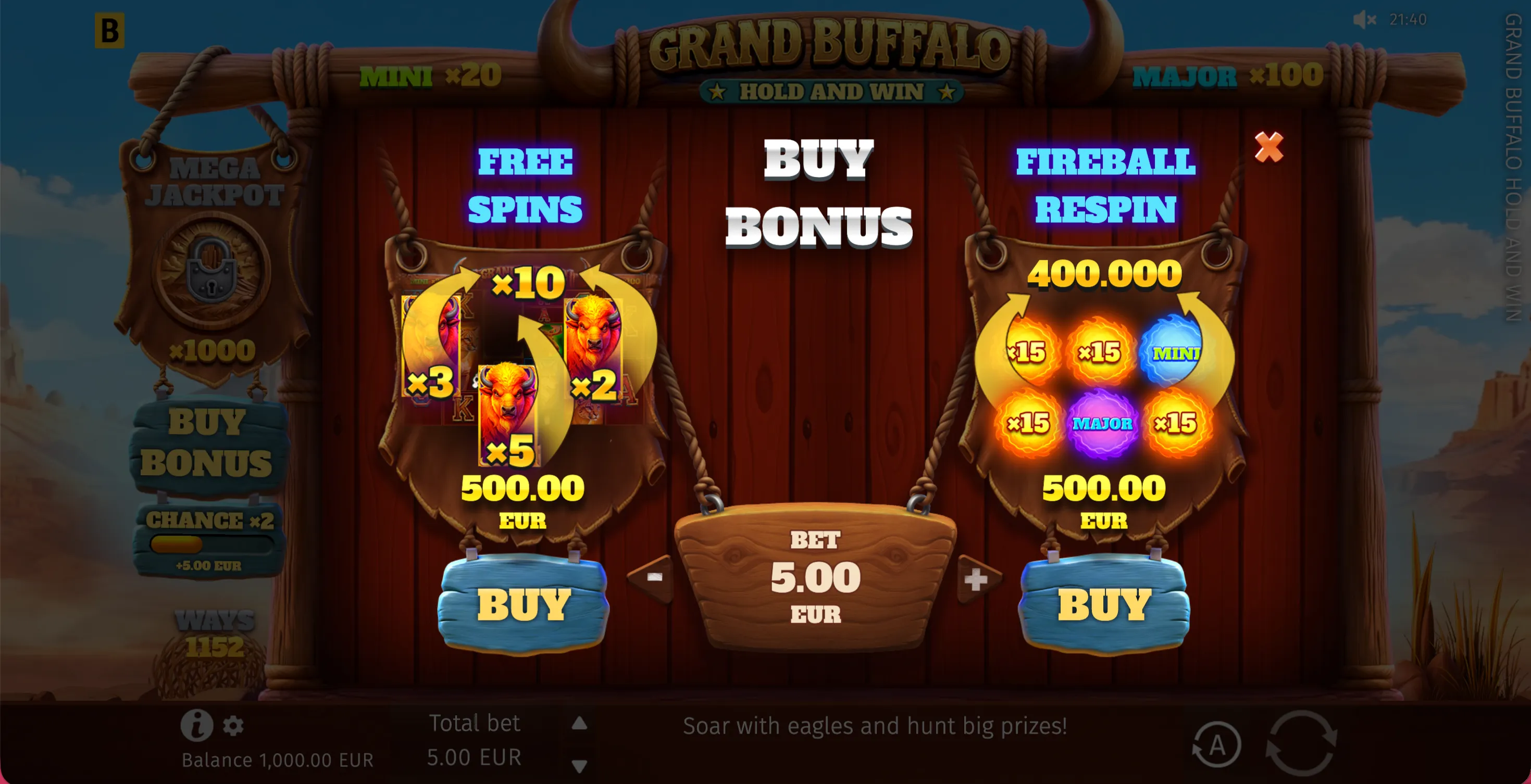 Grand Buffalo Hold and Win - 4