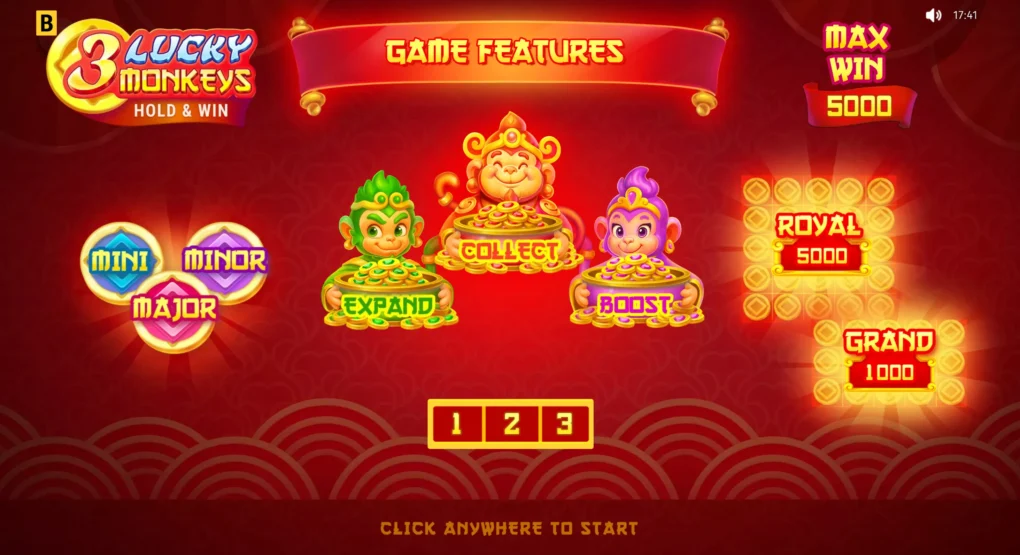 3 Lucky Monkeys Hold & Win - 9